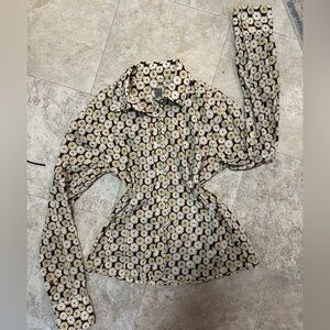 Floral Button-Up Blouse